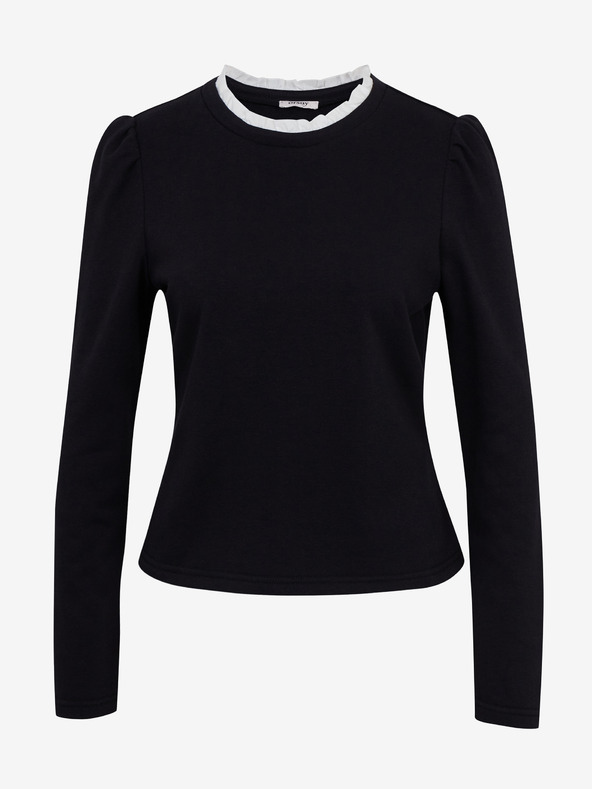 Orsay Crni ženski pulover s umetkom u obliku košulje ORSAY