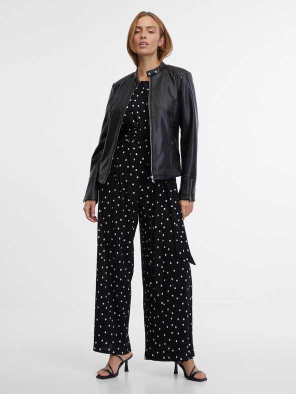 Orsay Crna ženska kožna jakna ORSAY