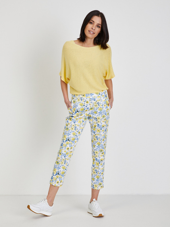 Orsay Bijele ženske skraćene hlače cvjetnog uzorka ORSAY