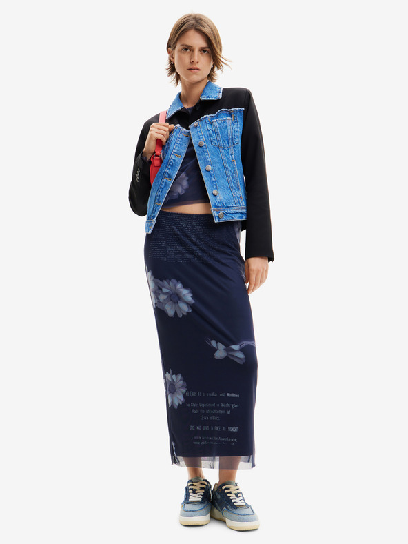 Desigual Crno-plava Desigual Wheeler ženska traper jakna