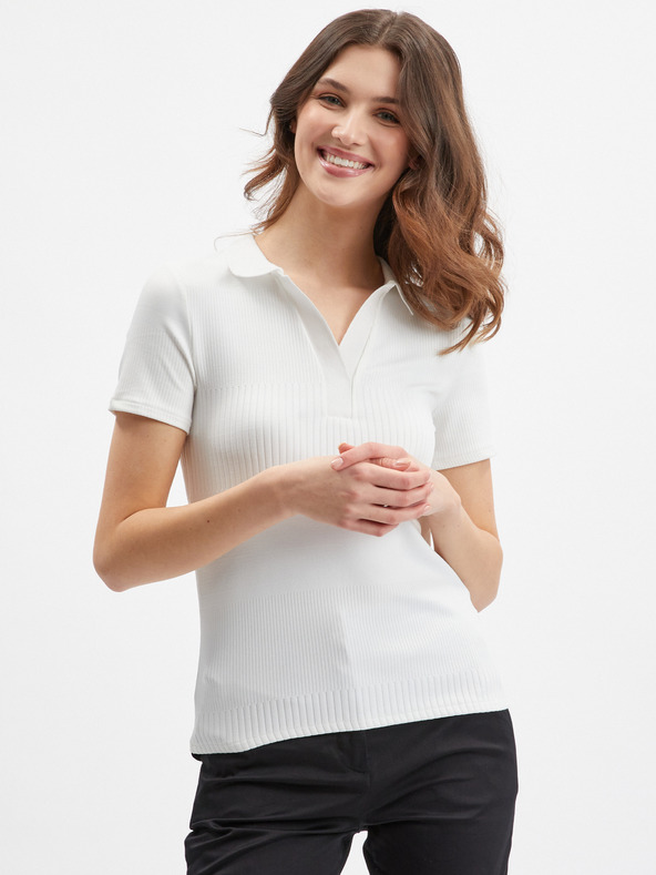 Orsay Bijela ženska pletena polo majica ORSAY