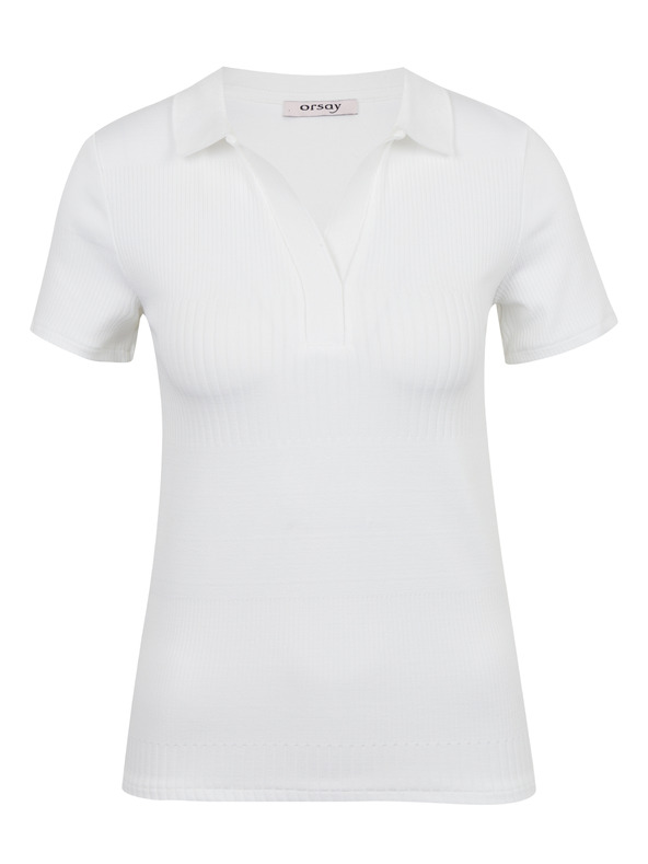 Orsay Bijela ženska pletena polo majica ORSAY