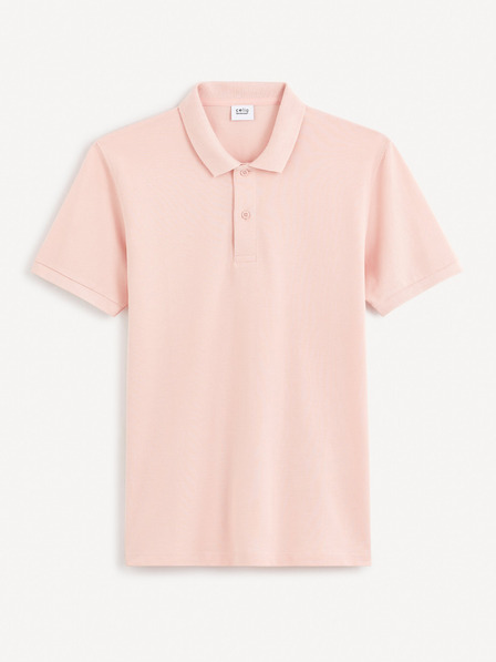 Celio Svijetlo ružičasta muška base polo majica Celio Teone