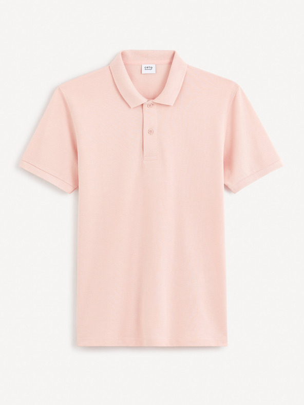 Celio Svijetlo ružičasta muška base polo majica Celio Teone