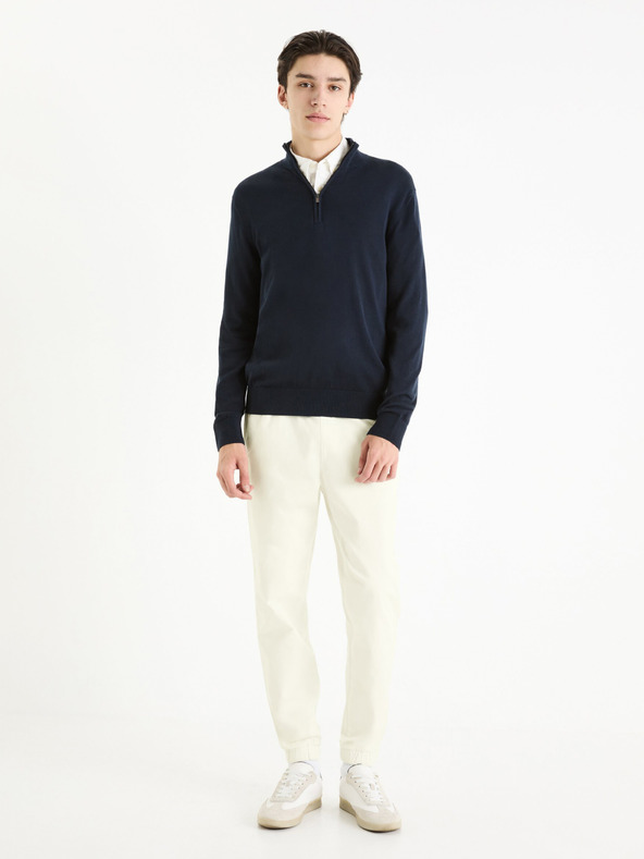 Celio Tamnoplavi muški basic džemper Celio Gecotont