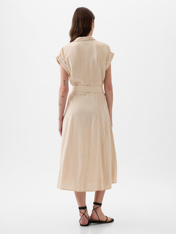 GAP Lanene košuljaste midi haljine GAP