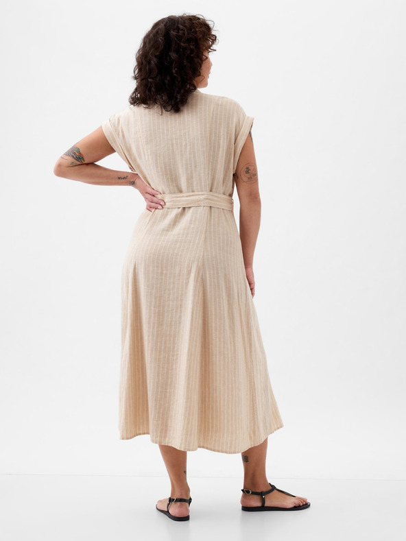 GAP Lanene košuljaste midi haljine GAP