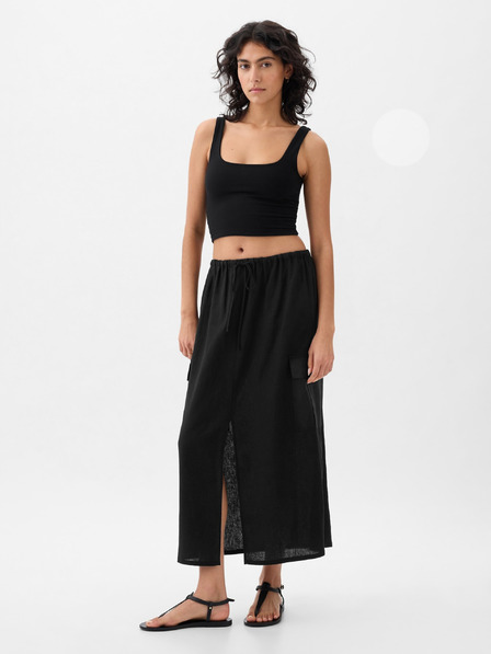 GAP Lanena midi suknja Utility GAP