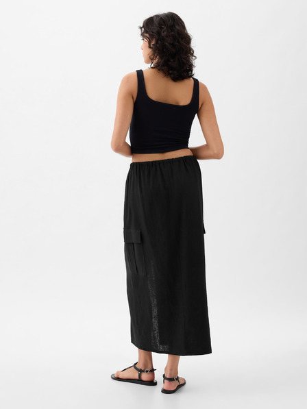 GAP Lanena midi suknja Utility GAP
