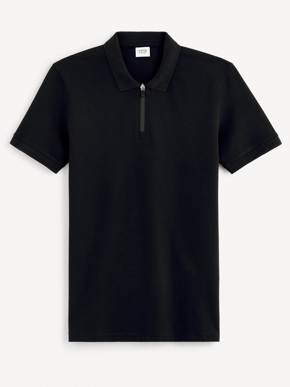 Celio Crna muška base polo majica Celio Gebenoit