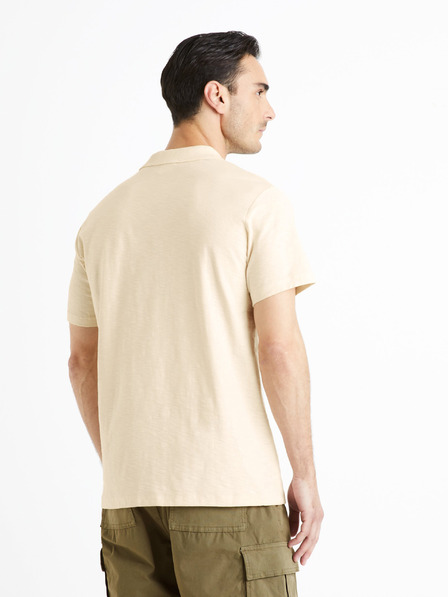 Celio Krem muška base polo majica Celio Feflame
