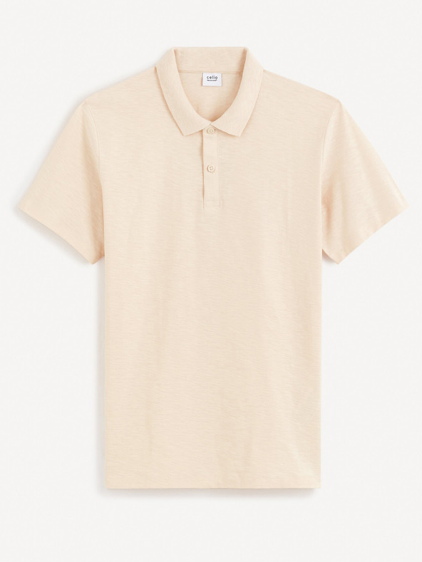 Celio Krem muška base polo majica Celio Feflame