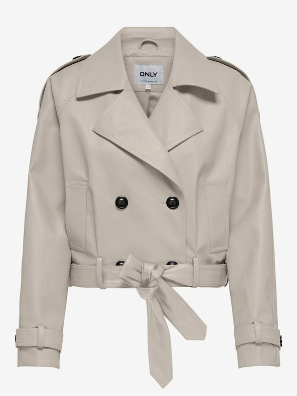 ONLY Krem ženska jakna od umjetne kože ONLY Vera