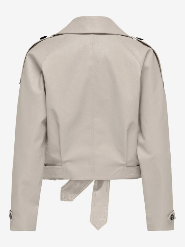 ONLY Krem ženska jakna od umjetne kože ONLY Vera