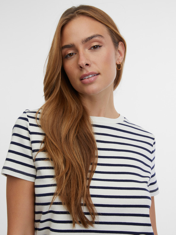 Orsay Plavo-krem ženska majica na pruge ORSAY