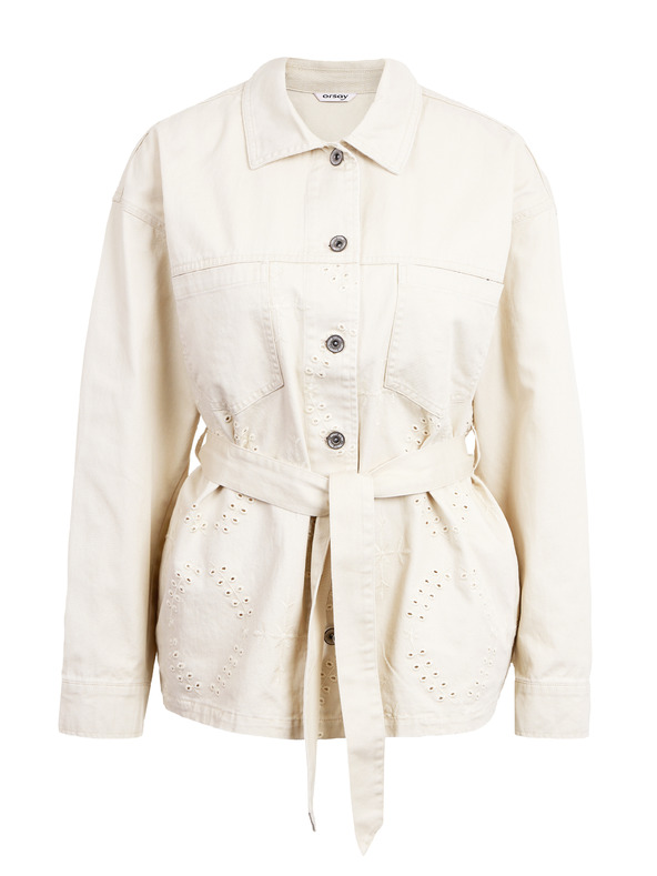 Orsay Bež ženska traper jakna s uzorkom ORSAY