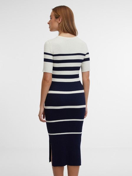 Orsay Plava ženska haljina na pruge ORSAY