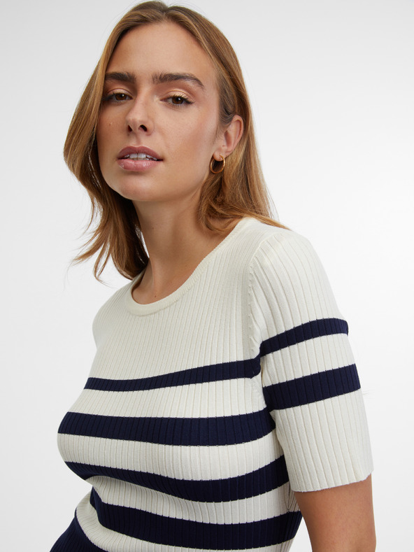 Orsay Plava ženska haljina na pruge ORSAY