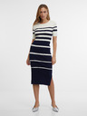 Orsay Plava ženska haljina na pruge ORSAY