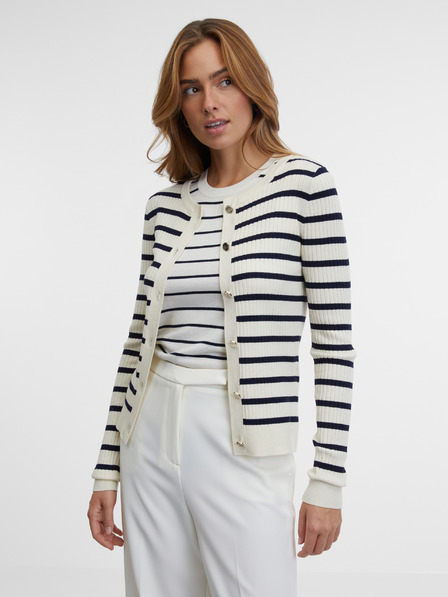 Orsay Krem prugasti ženski kardigan ORSAY