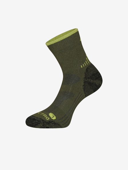ALPINE PRO Zelene čarape od merino vune ALPINE PRO Kerowe