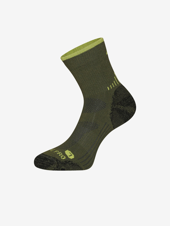 ALPINE PRO Zelene čarape od merino vune ALPINE PRO Kerowe