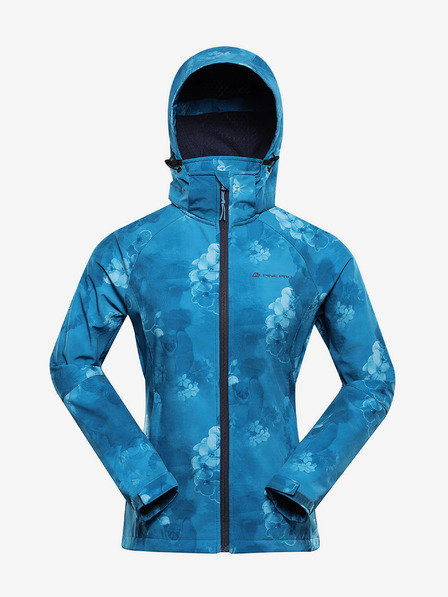 ALPINE PRO Plava ženska softshell jakna s uzorkom ALPINE PRO HOORA