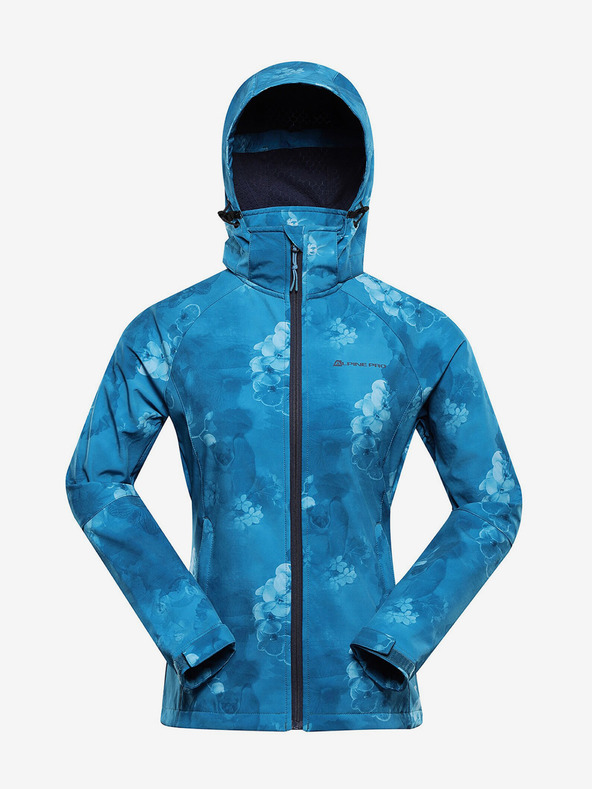 ALPINE PRO Plava ženska softshell jakna s uzorkom ALPINE PRO HOORA