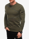 Ombre Clothing Zeleni muški sweatshirt s ukrasnim patentnim zatvaračima Ombre Clothing