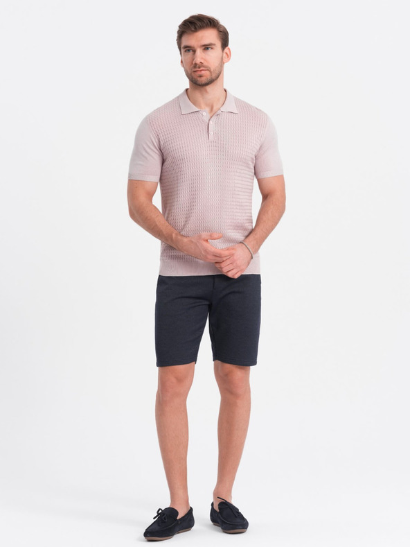 Ombre Clothing Tamnoplave muške kratke hlače s džepovima Ombre Clothing