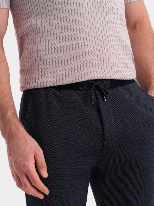 Ombre Clothing Tamnoplave muške kratke hlače s džepovima Ombre Clothing