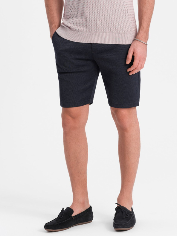 Ombre Clothing Tamnoplave muške kratke hlače s džepovima Ombre Clothing