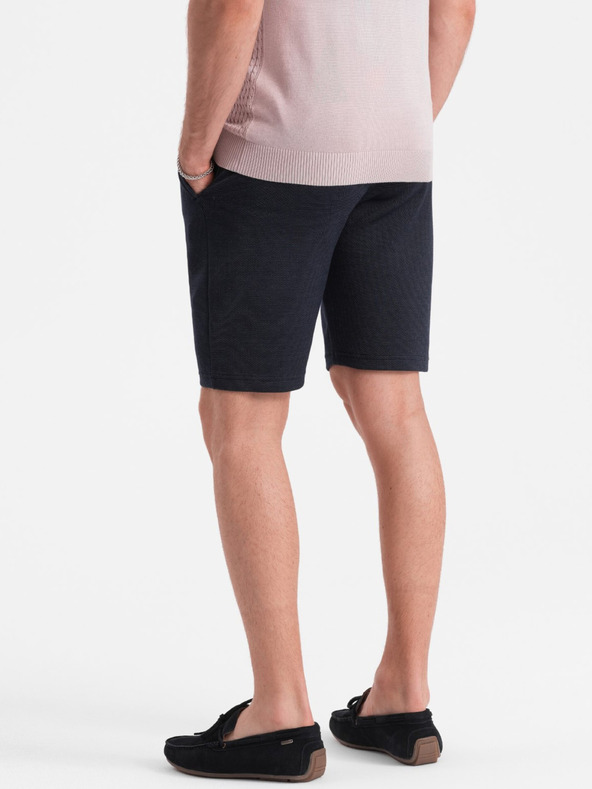 Ombre Clothing Tamnoplave muške kratke hlače s džepovima Ombre Clothing