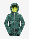 ALPINE PRO Zelena dječja softshell jakna s uzorkom ALPINE PRO HOORO