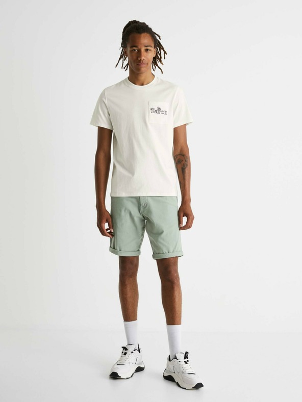 Celio Svijetlo zelene muške chino kratke hlače Celio Bochinobm