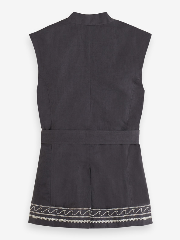Scotch & Soda Sivi ženski prsluk s primjesama lana Scotch & Soda