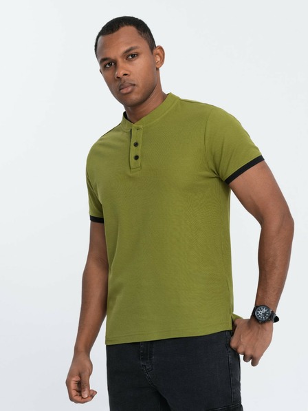 Ombre Clothing Svijetlozelena muška polo majica Ombre Clothing