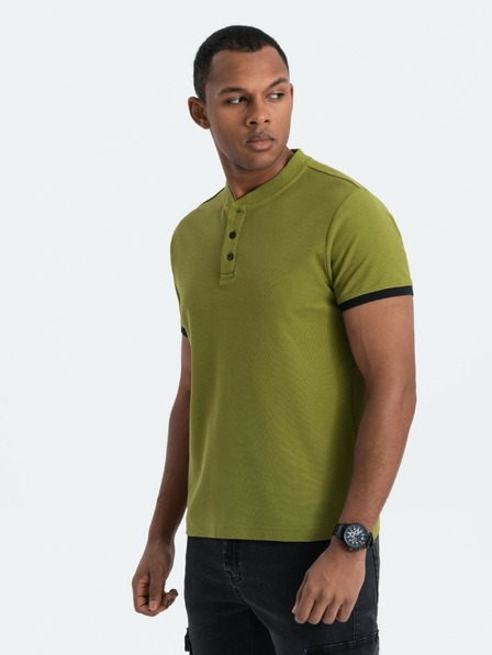 Ombre Clothing Svijetlozelena muška polo majica Ombre Clothing