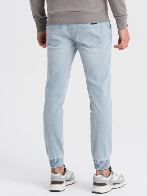Ombre Clothing Svijetloplave muške traperice s poderanim efektom Ombre Clothing