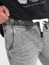 Ombre Clothing Svijetlo sive muške traperice s poderanim efektom Ombre Clothing