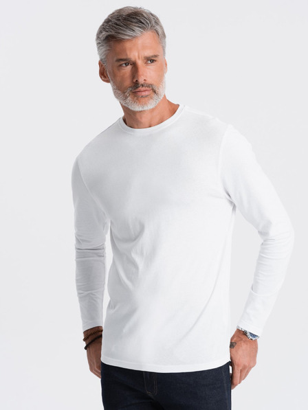 Ombre Clothing Bijela muška osnovna majica Ombre Clothing