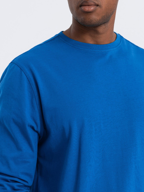 Ombre Clothing Plava muška osnovna majica Ombre Clothing