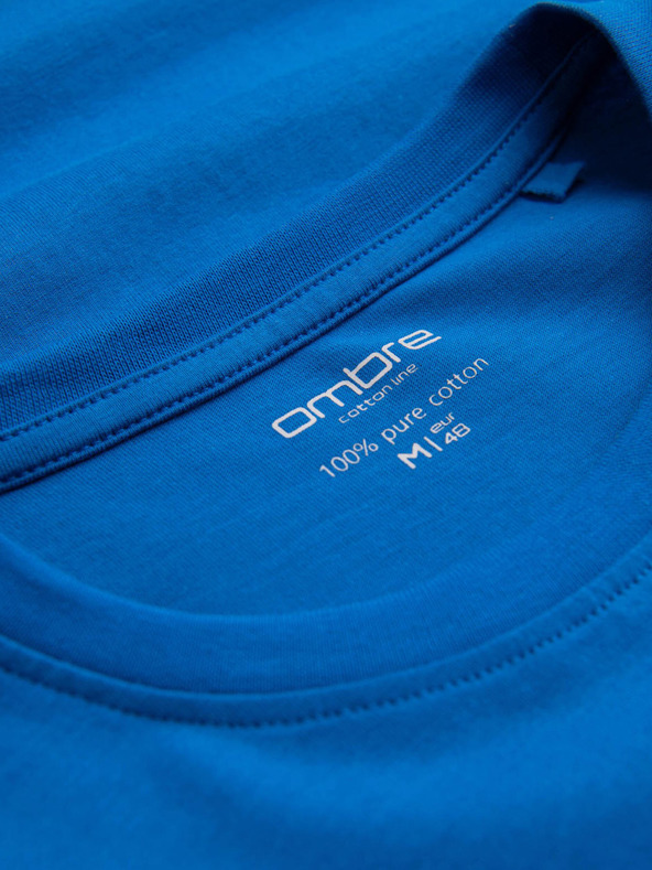 Ombre Clothing Plava muška osnovna majica Ombre Clothing