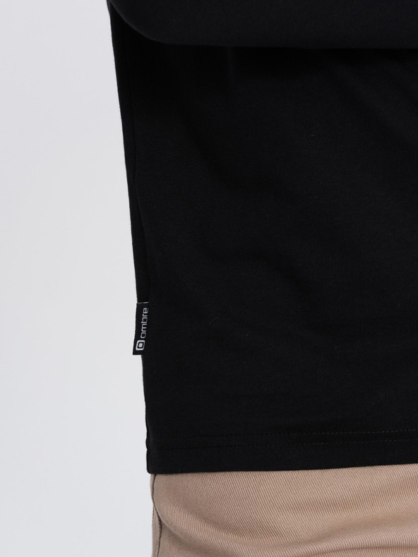Ombre Clothing Crna muška osnovna majica Ombre Clothing