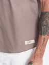 Ombre Clothing Smeđa muška košulja kratkih rukava Ombre odjeća