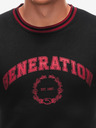Edoti Crveno-crni muški sweatshirt s printom Edoti