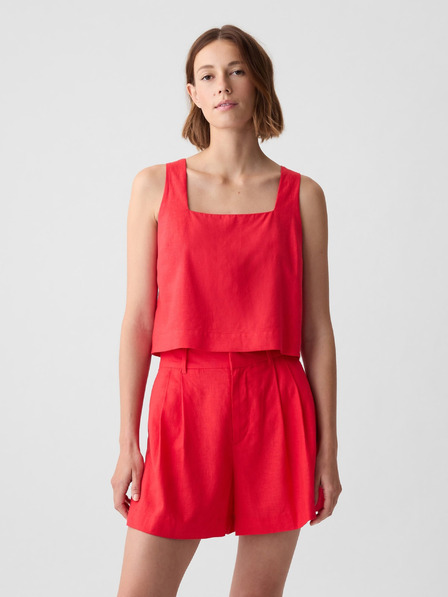 GAP Crop top od lnene mješavine GAP