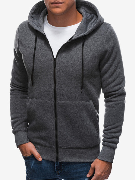 Edoti Tamno siva muška majica s kapuljačom Edoti