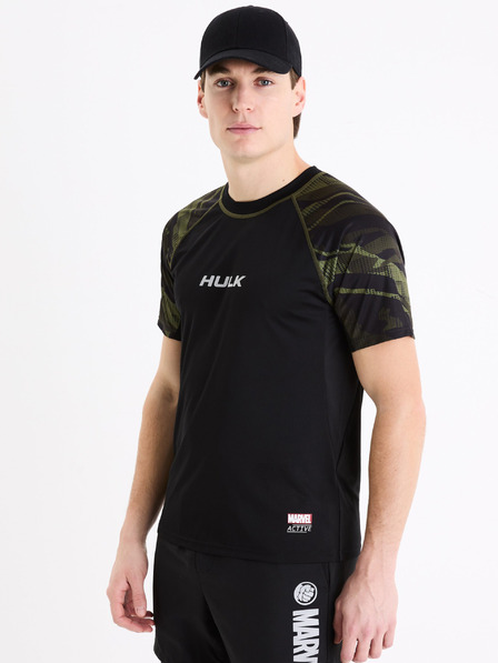 Celio Celio Marvel Hulk Crna muška sportska majica kratkih rukava