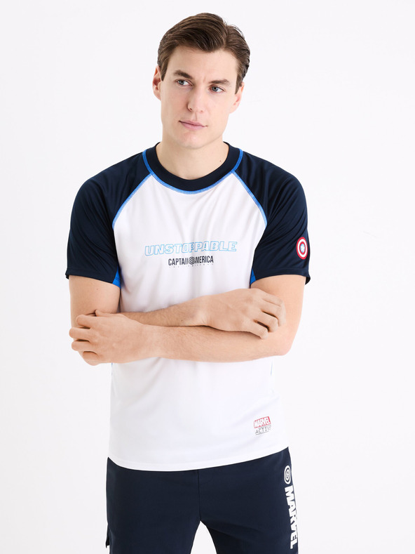 Celio Celio Marvel Captain America bijela muška sportska majica